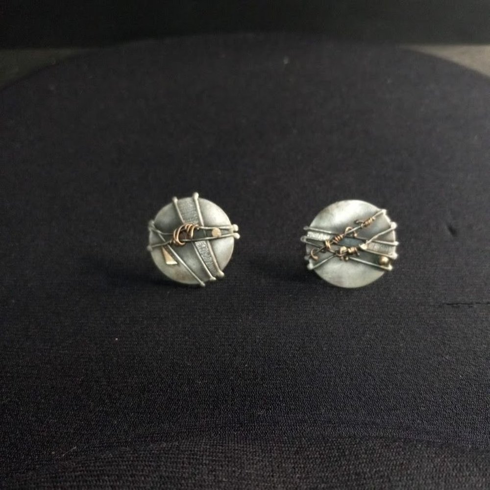 Vintage 1988 St Jude Sterling 14K Accents Earring 925 Sterling - Picture 10 of 11